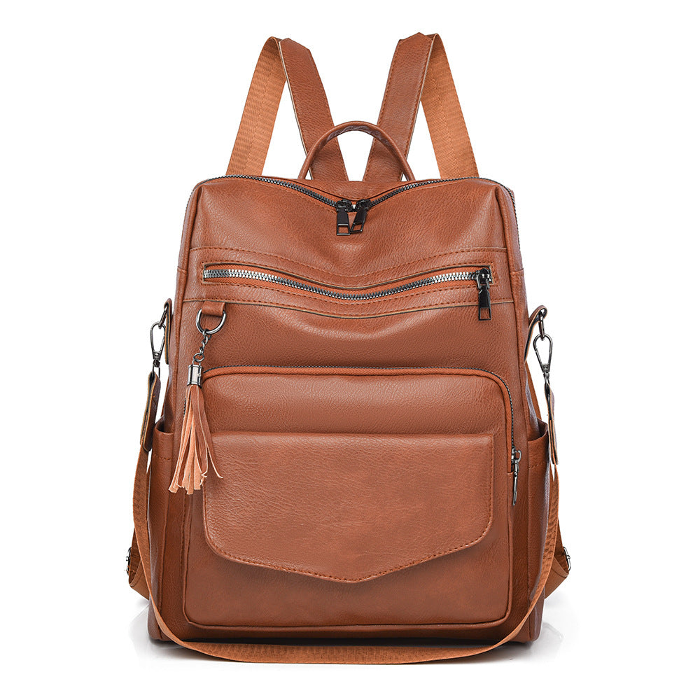Vintage-Inspired Leather Backpack Stornfield