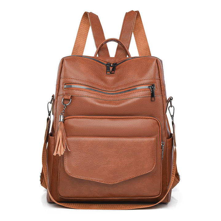 Vintage-Inspired Leather Backpack Stornfield