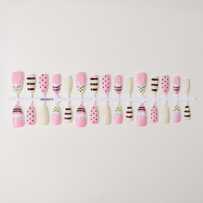 Artistic Patterned Press-On Nail Set Stornfield