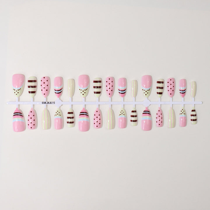 Artistic Patterned Press-On Nail Set Stornfield
