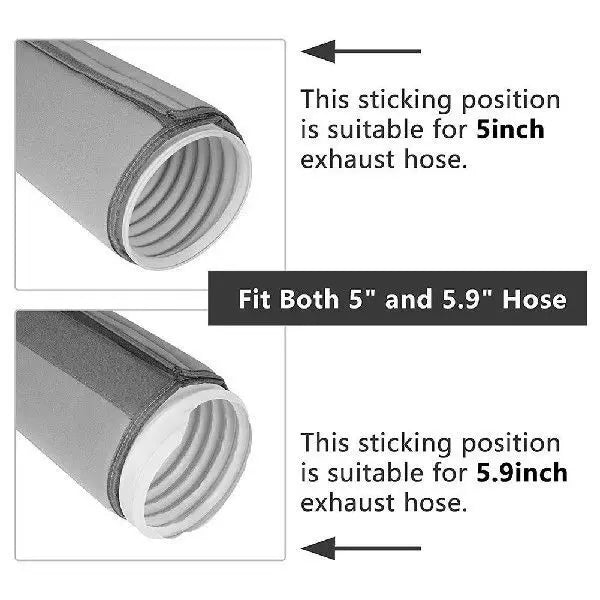 Unisex one size insulated flexible exhaust pipe sleeve with Velcro safety strap for portable air conditioners and dryers Stornfield