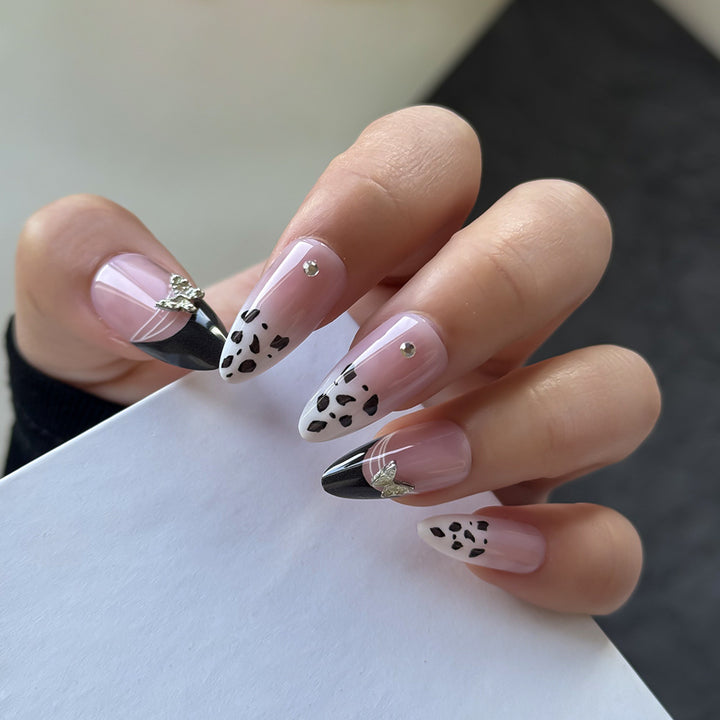 Artistic Press-On Nail Set with Elegant Designs Stornfield