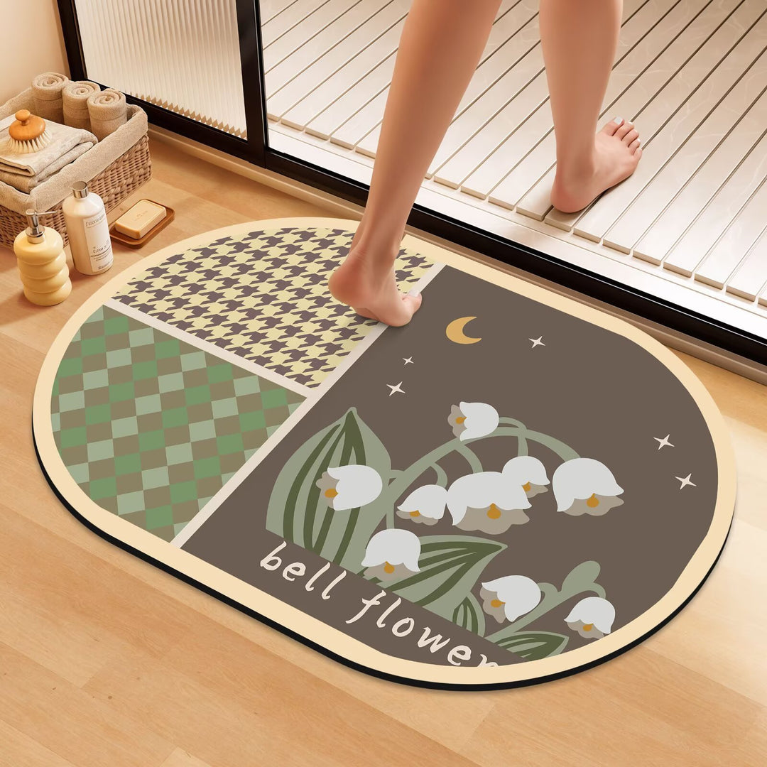 Artistic Floral Bath Mat Stornfield