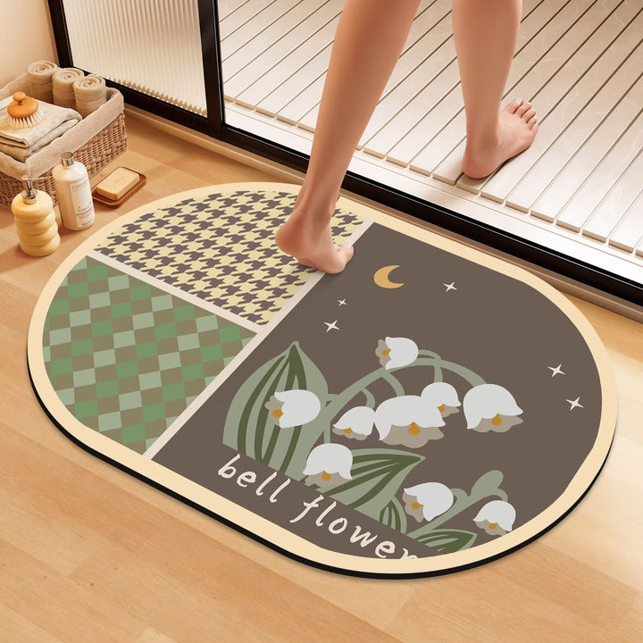 Artistic Floral Bath Mat Stornfield