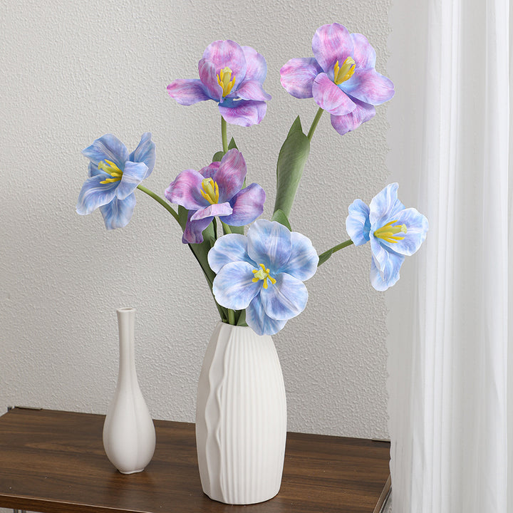 Artificial tulip blossom with detailed petals