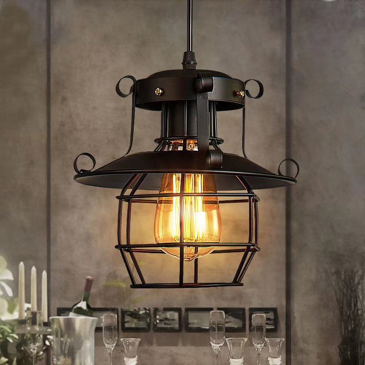 Industrial Cage Pendant Light