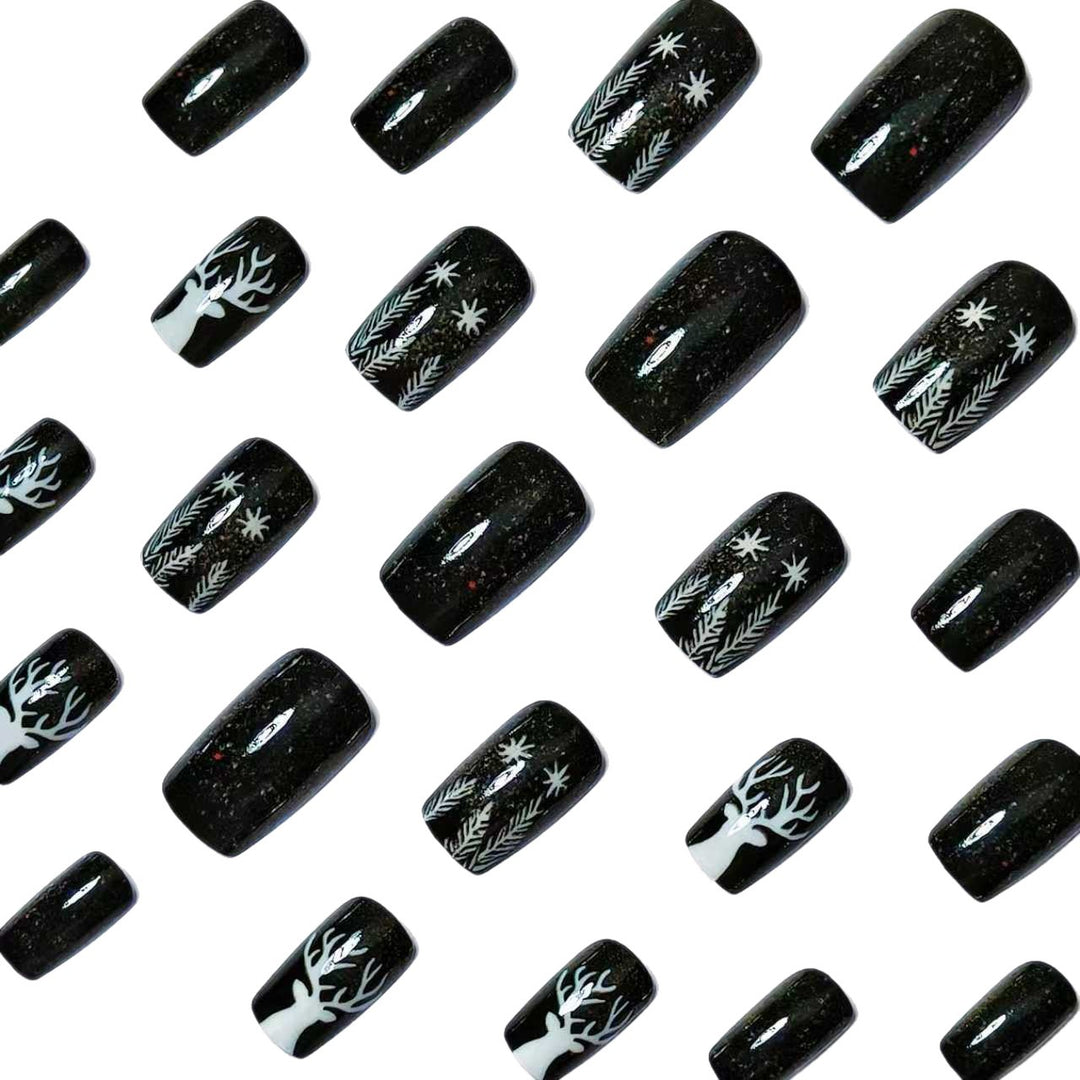 Artificial nails with festive winter motif Stornfield