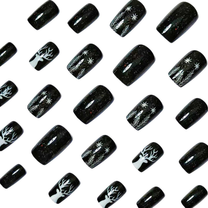 Artificial nails with festive winter motif Stornfield