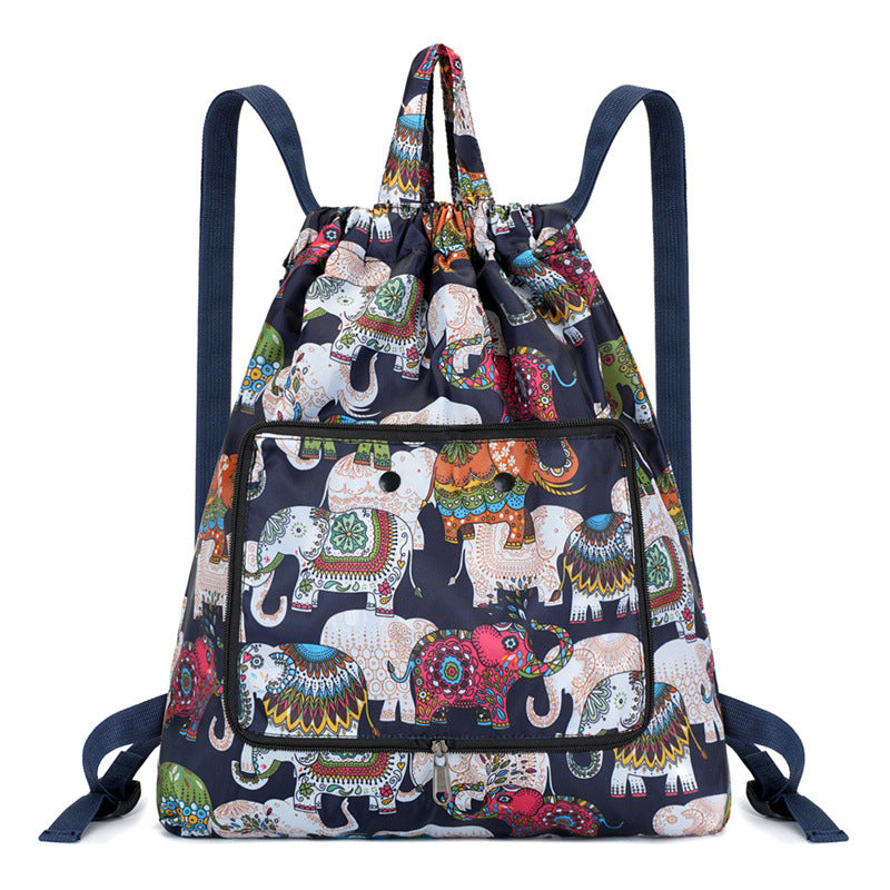Lightweight Floral Drawstring Backpack Stornfield