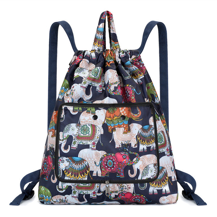 Lightweight Floral Drawstring Backpack Stornfield