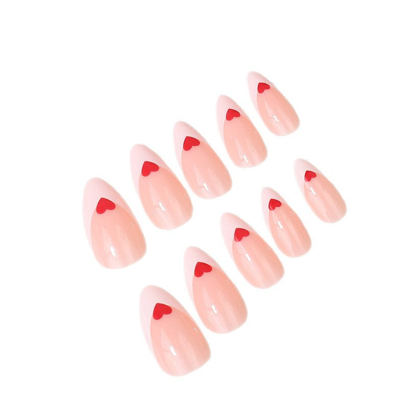 Heart-Pattered Press-On Nail Art Stornfield