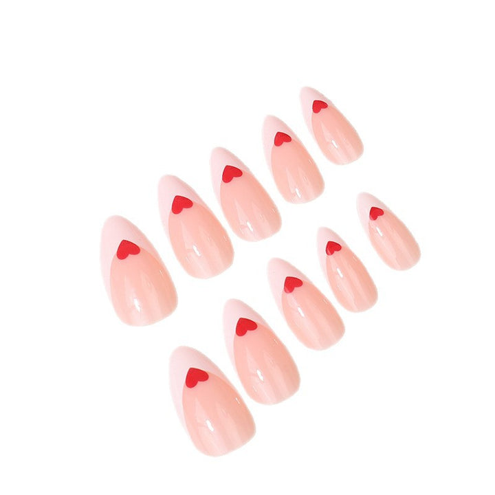 Heart-Pattered Press-On Nail Art Stornfield