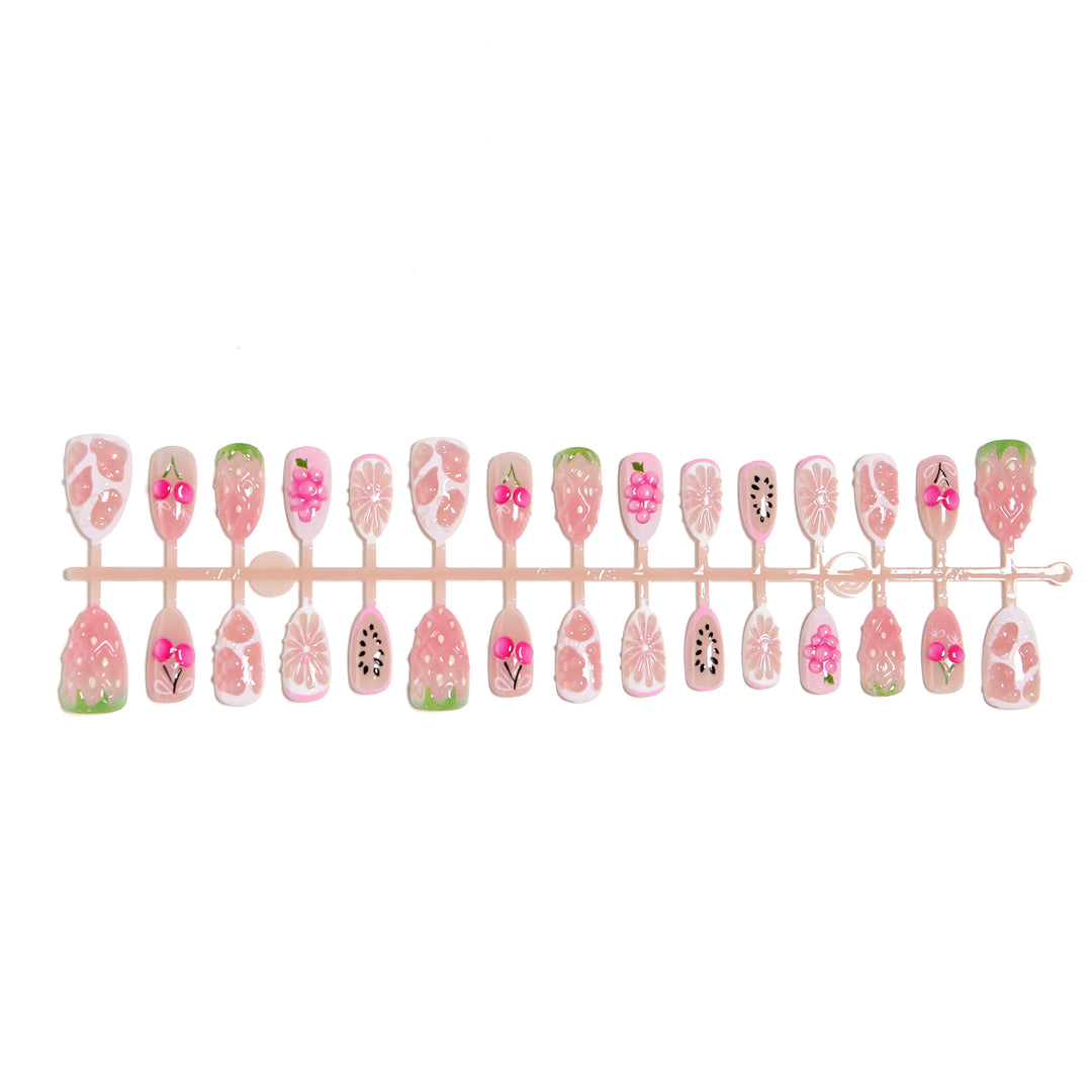 Artificial nails with fresh fruit designs Stornfield