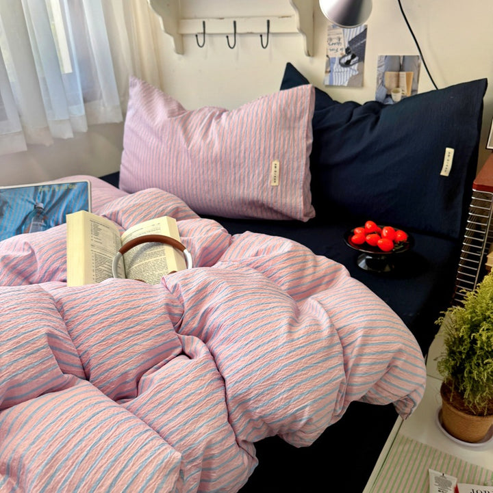 Striped Cozy Duvet Cover Set