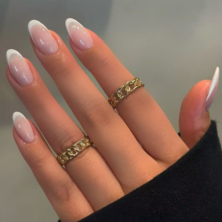 Elegant French Tip Press-On Nails Stornfield 1789085234