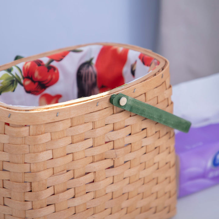 Handwoven Market Basket with Liner Stornfield