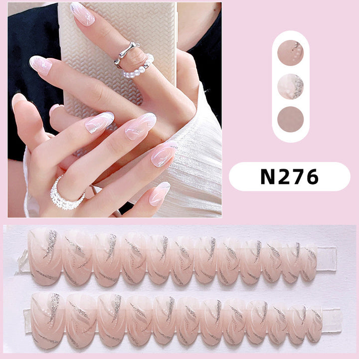 Abstract Floral Press-On Nail Set