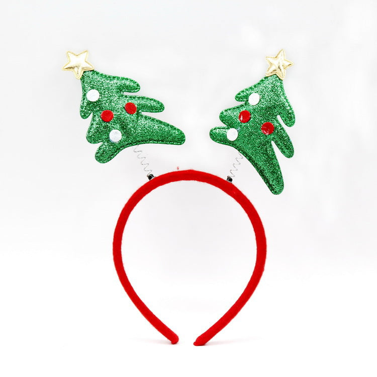 Festive Christmas headband with fun Santa figures