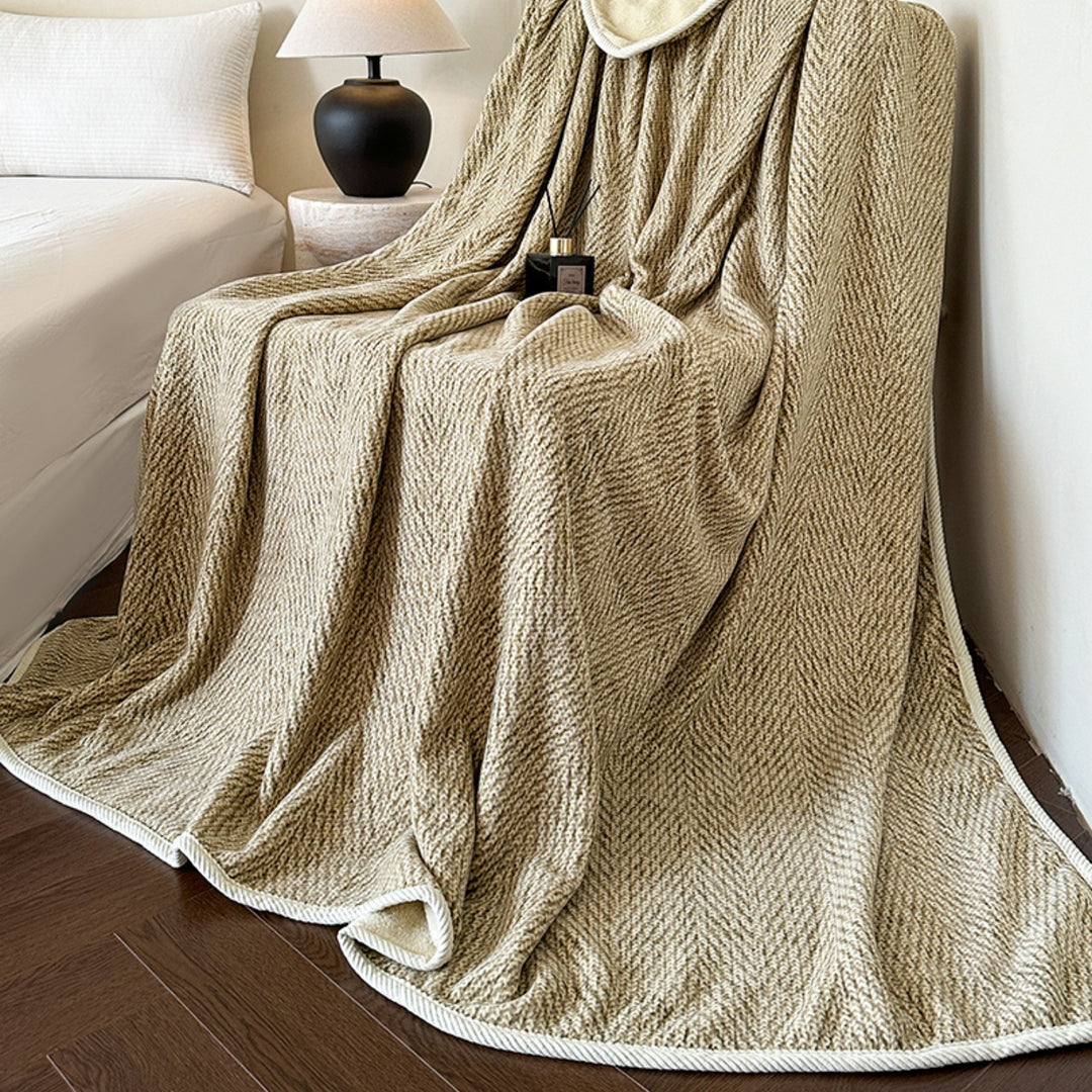 Textured Knit Fleece Blanket Stornfield