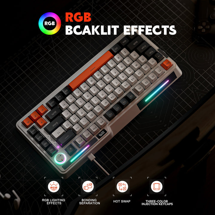 Compact RGB Mechanical Keyboard with Programmable Backlighting Stornfield