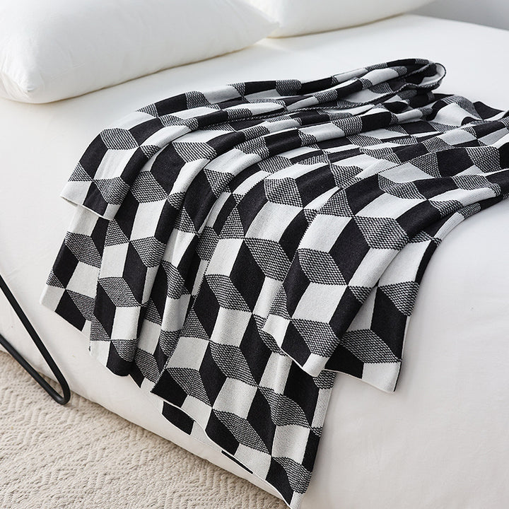 Geometric Patterned Throw Blanket