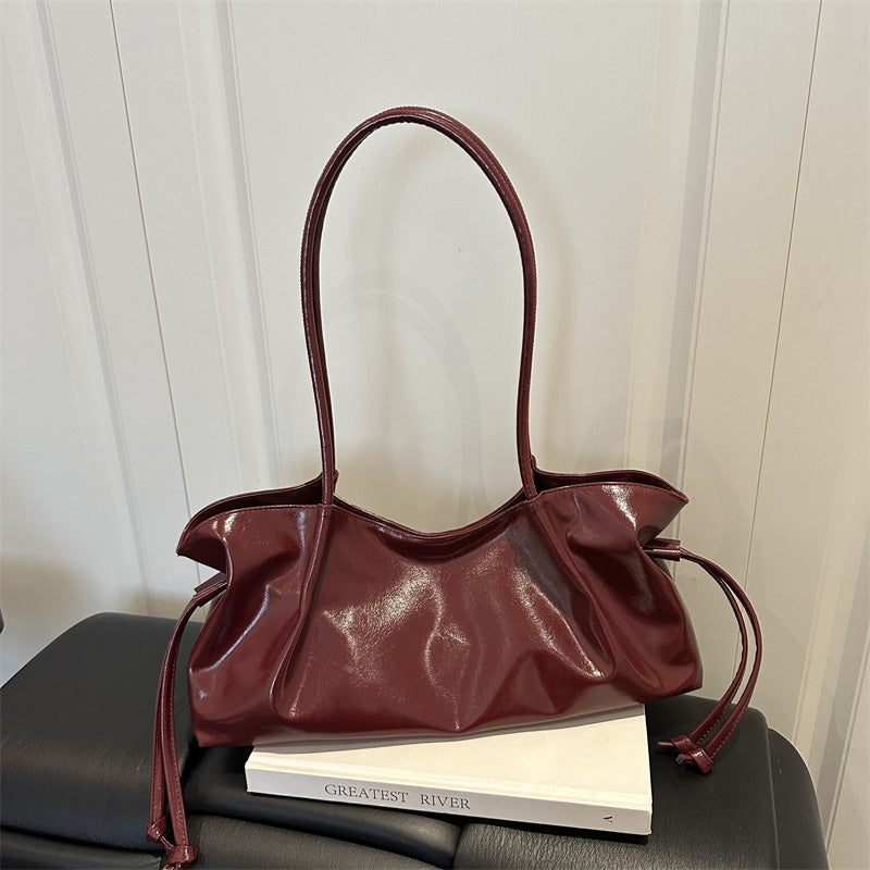 Glossy Hobo Handbag