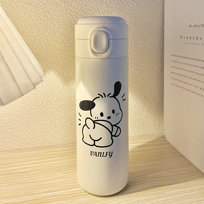 Women's Insulated Drinking Bottle with Secure Screw Cap and Elegant Flower Design Stornfield