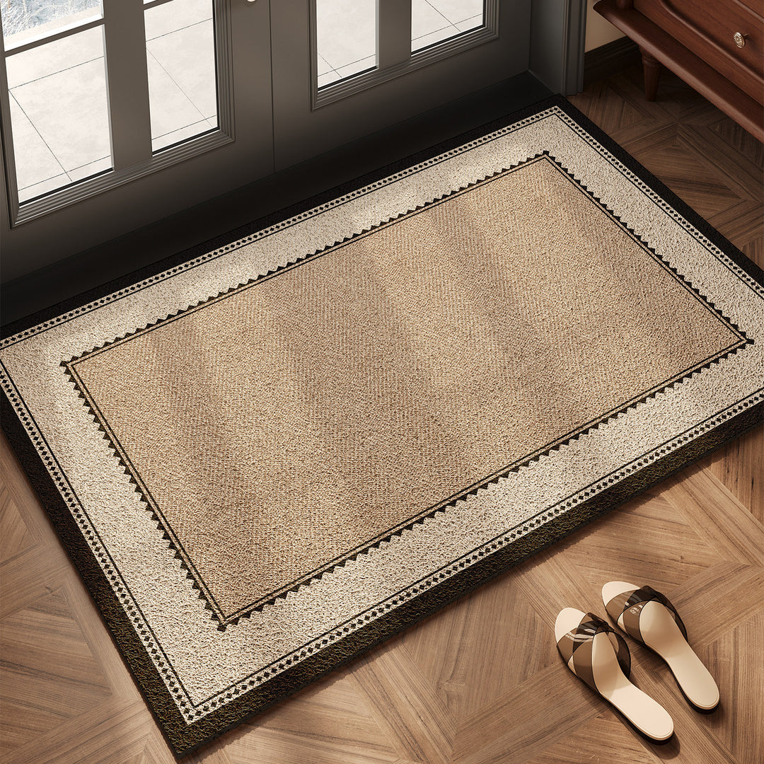 Elegant Herringbone Design Entryway Mat for Home