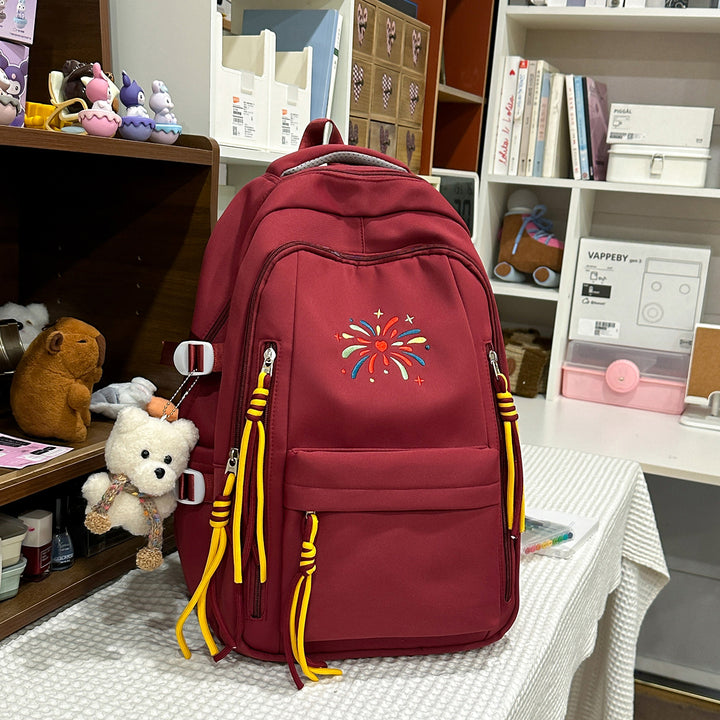 Backpack with Colorful Decorations and Innovative Compartments Stornfield
