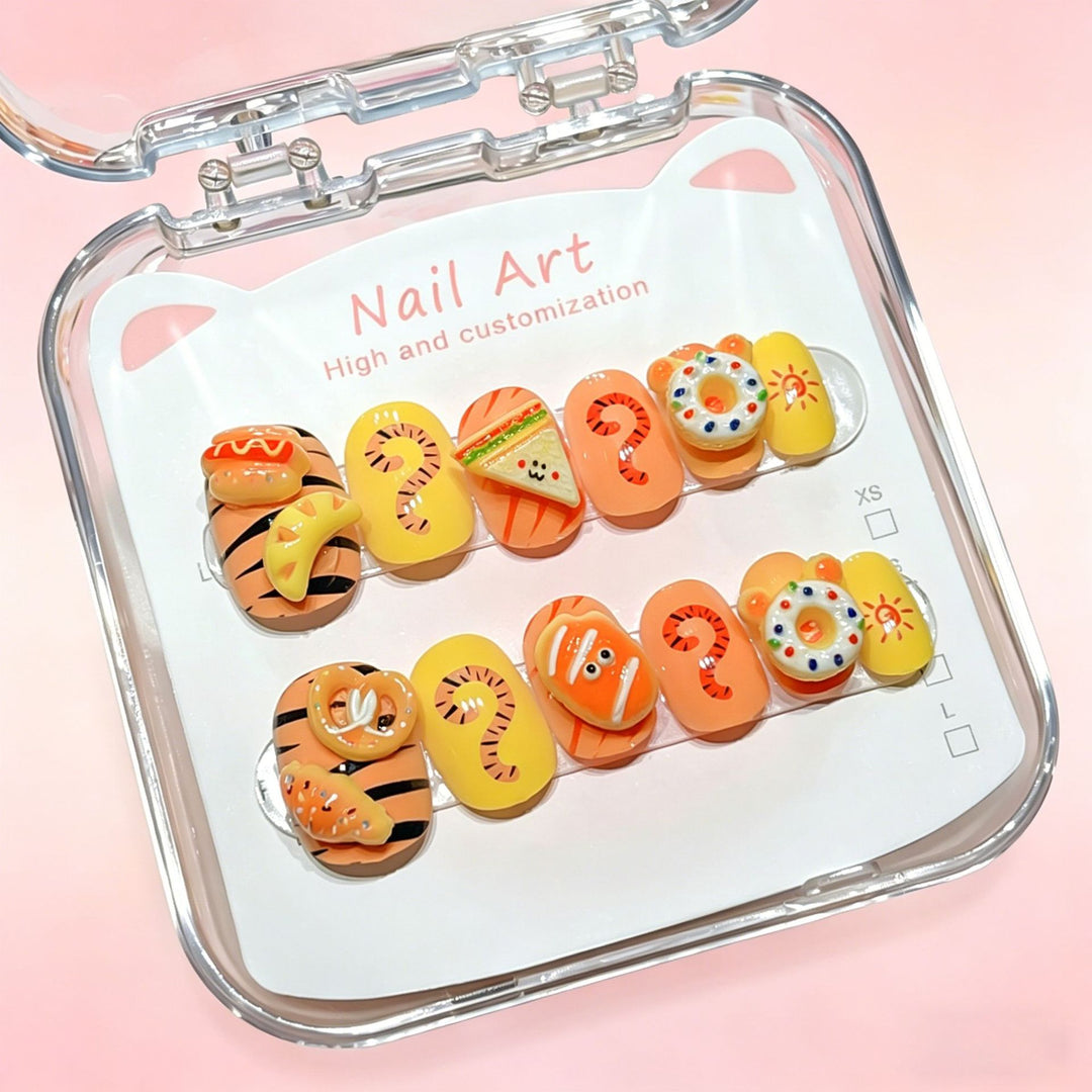 Customized Cartoon-Inspired Press-On Nail Art Set Stornfield