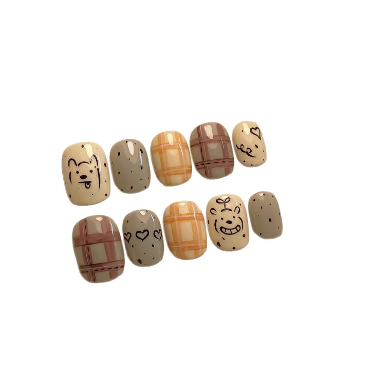 Whimsical Character-Themed Press-On Nail Art Set