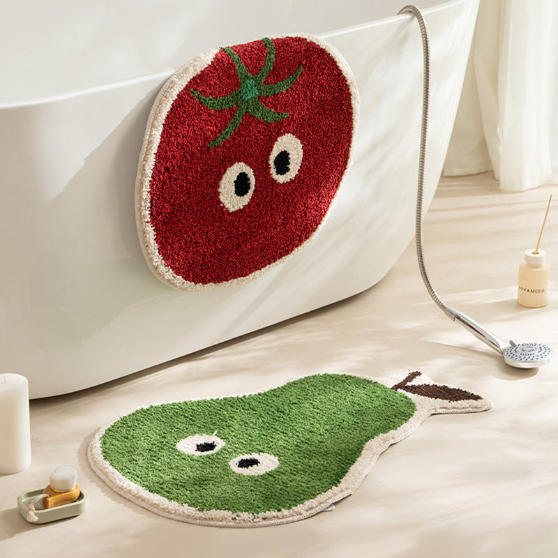 playful pear-shaped rug runner