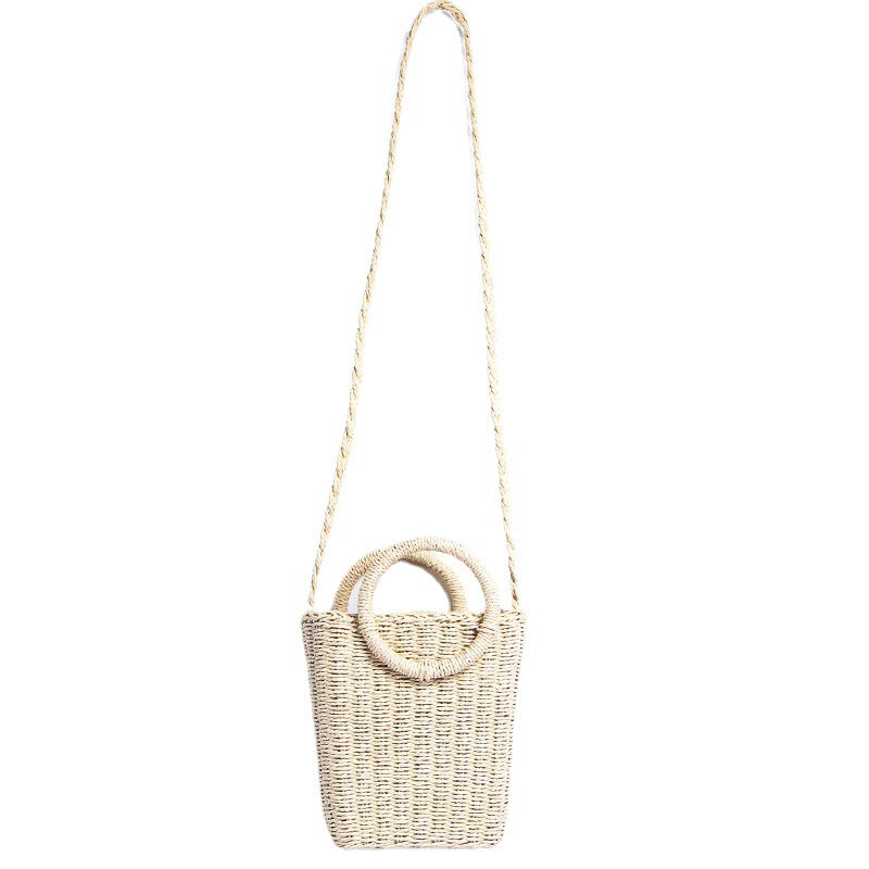 Handmade wicker bag with round handles Stornfield