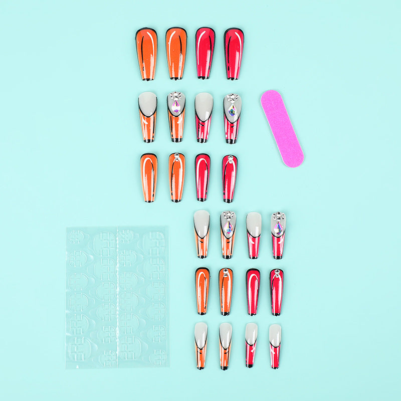 Creative artificial nails with modern color play Stornfield