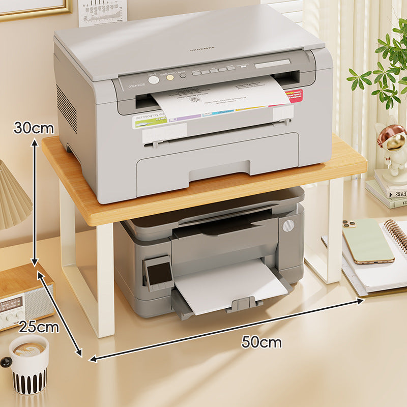 Compact TwoTier Wooden Desktop Printer and Monitor Riser