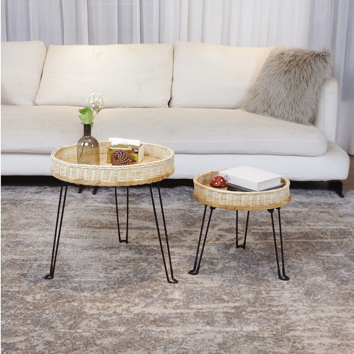 Woven Round Storage Table Stornfield