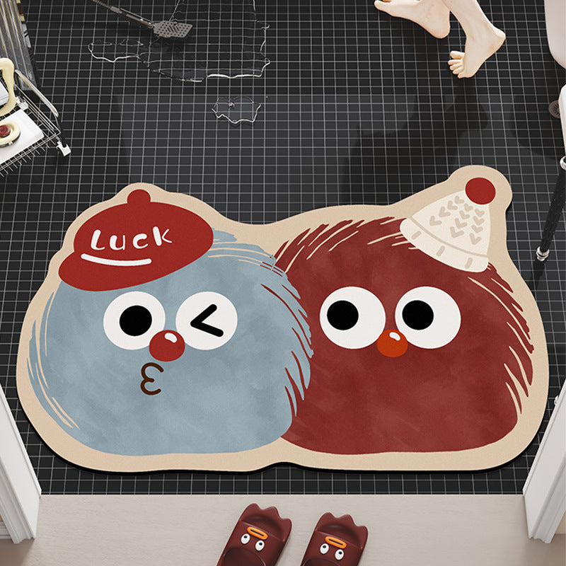 Cartoon-Themed Plush Bath Mat Stornfield