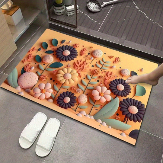 3D Textured Floral Mat Stornfield