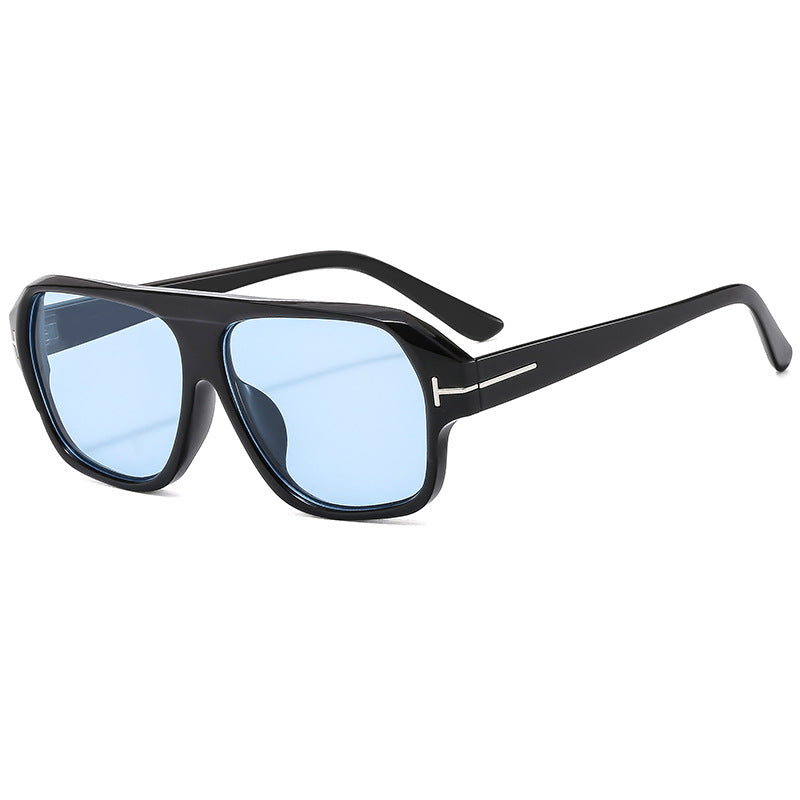 Women's fashionable sunglasses with distinctive geometry and brown lenses Stornfield