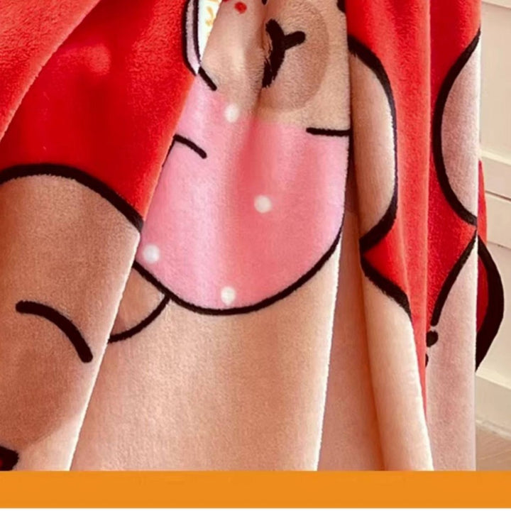 Plush Capybara-Themed Throw Blanket