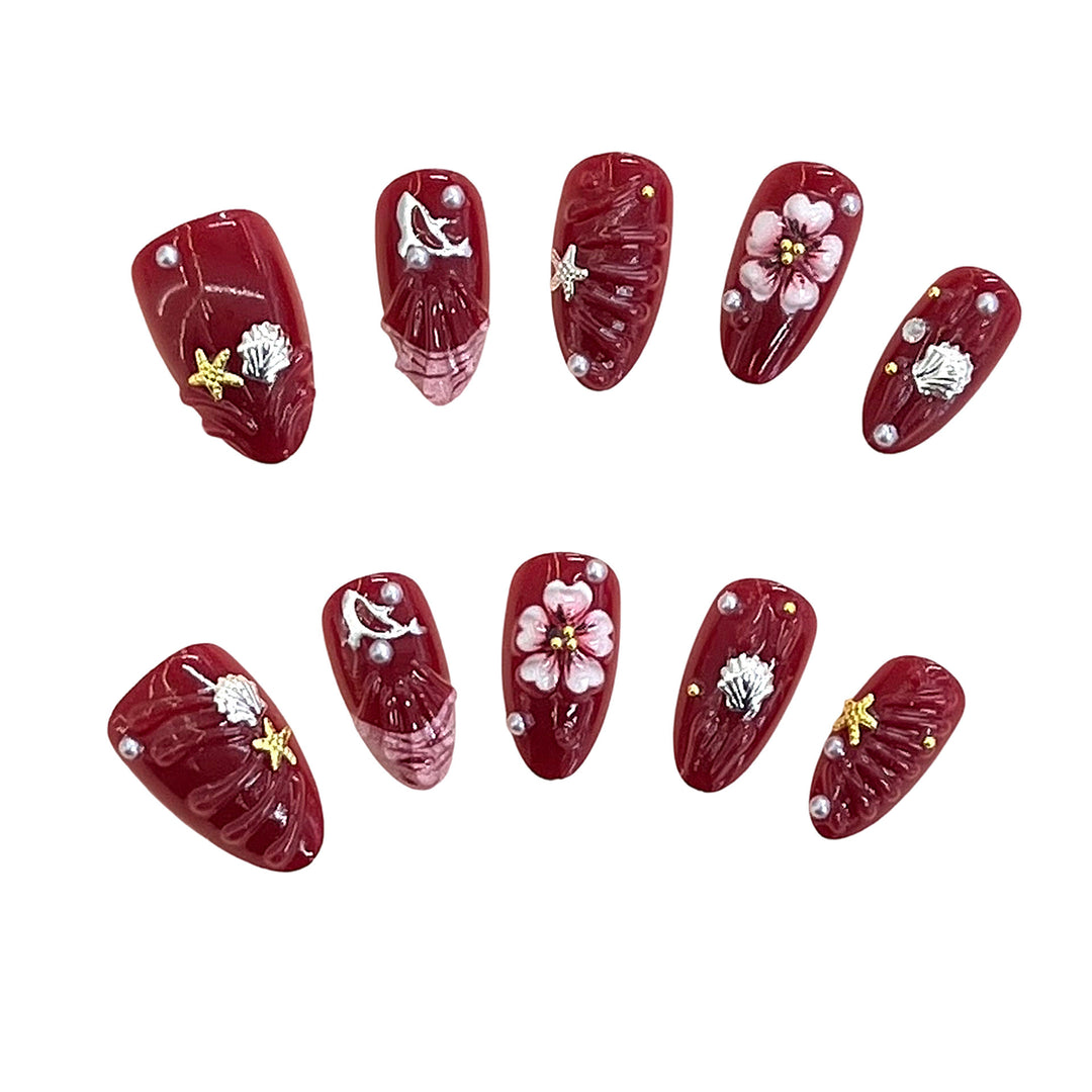 Artistic Floral Design Press-On Nail Set Stornfield 1787225330
