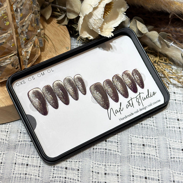 Glamorous Stiletto Press-On Nail Set with Glitter Finish Stornfield