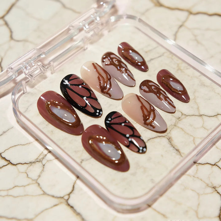 Artistic Textured Press-On Nail Designs Stornfield