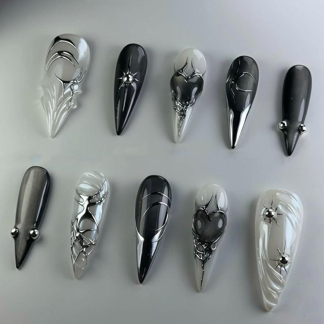 Artistic Stiletto Nail Art Extensions Stornfield