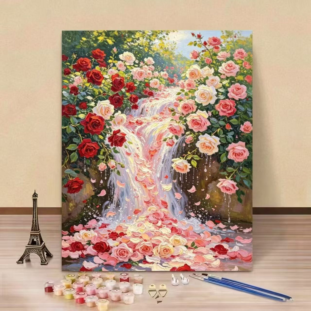 DIY Rose-Themed Paint by Numbers Canvas Art Kit Stornfield