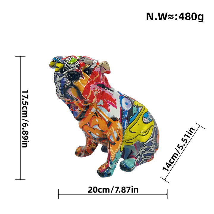 Colorful decorative figure of a dog in modern design Stornfield