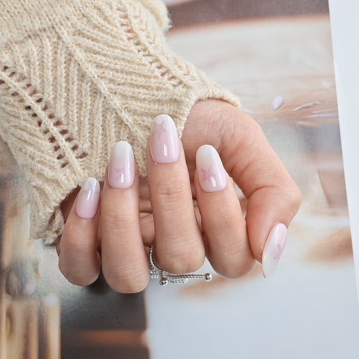 Elegant French Tip Press-On Nails Stornfield