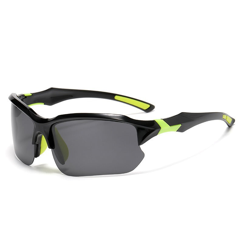 Unisex nan sporty performance sunglasses with semi-rim polarized UV protection anti-slip nose pads Stornfield