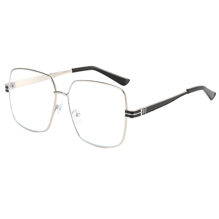 Women's fashionable square glasses with delicate metal frame Stornfield