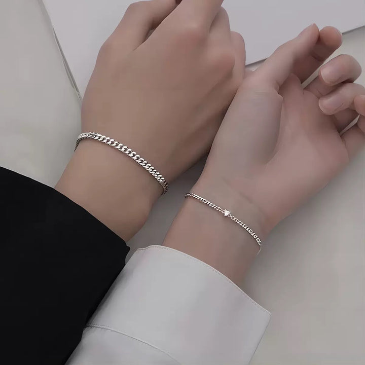 Delicate Braided Silver Chain Bracelet Stornfield